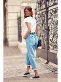 Pantaloni dama din denim cu talie inalta mom fit 134 - Magazin online - Boutique